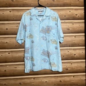 Columbia river lodge short sleeve bottoms down multicolor size XL‎